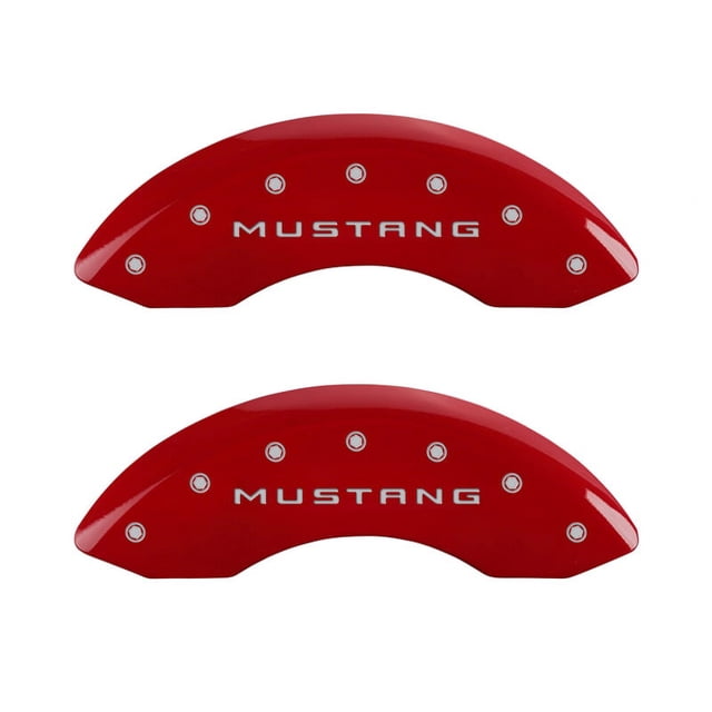 Mgp Caliper Covers 10198Smbprd Red Brake Covers Engraved With Silver Fits/For