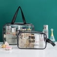thumbnail image 3 of Bolsa de lavado portátil de gran capacidad, bolsa de almacenamiento de cosméticos impermeable de PVC transparente de viaje portátil para mujer, 3 of 6