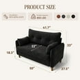 thumbnail image 7 of 50" Loveseat Couch with Tufted Design | Space-Saving Love Seat Sofa for Small Spaces, Bedroom, and Apartment | Black, 7 of 7