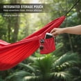 thumbnail image 5 of Foldable Portable Hammock Camping Hanging Hammock with Adjustable Rope Breathable Fabric Swing for Travel Hiking Outoor Garden Patio Beach Yard, 5 of 7