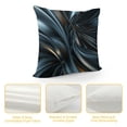 thumbnail image 4 of Acheng Short Plush Pillowcase 1 Piece Gold and Blue Abstract Art White, 4 of 5