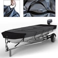 thumbnail image 5 of Che Yi Bao 12-14ft Jon Boat Covers, Heavy Duty Waterproof 420D Marine Grade UV Resistant, Fits 12-14ft Long and Beam Width up to 70 inches, Gray (UP to 14FT), 5 of 7