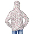 thumbnail image 4 of Cauagu Floral Print Sun Protection Jacket for Teen,Full-Zipper Long Sleeve Sun Shirts with Pockets UV Hoodie Shirts Outdoor Athletic Jacket-Medium, 4 of 7