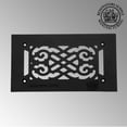 thumbnail image 3 of Renovators Supply Air Ventilation Grille | Cast Aluminum Victorian Walkable Floor Register | Luxurious Black Finish 10" x 5.5" Overall Ceiling Register, 3 of 10