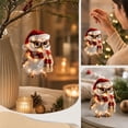 thumbnail image 4 of QISIWOLE 2D Christmas Owl with Glasses Hat Scarf Tree Ornament, Festive Hanging Decoration, 3.15 x 3.15 in Plastic Ornament, for Christmas Tree and Holiday Decor, 4 of 6