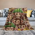 thumbnail image 2 of Orinice Monkey Blanket for Girls Flannel Blankets - Soft Fuzzy Plush Throws Gift - Brown Funny Throw Blanket for Couch, Sofa 60x80in, 2 of 6