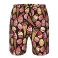 thumbnail image 3 of Logiee Ice Cream Cake Print Mens Swim Trunks Quick Dry Board Shorts,Breathable Hawaii Beach Shorts Swimwear Bathing Suits-XX-Large, 3 of 6