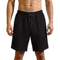 thumbnail image 4 of Qiyinn Men's Casual Shorts Cotton Drawstring Waffle Summer Beach Shorts Elastic Waist Lounge SweatShorts with Pockets, 4 of 6