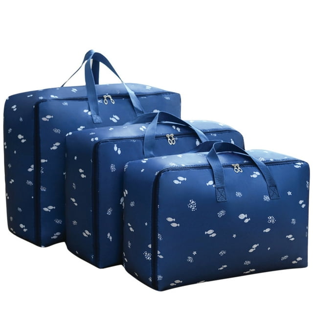 Ensemble de 3 Sacs de Rangement en Oxford Grande Capacité pour Couette, Voyage, Bagages