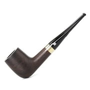 Boluotou Straight Tobacco Pipe Ebony Wooden Pipe Handmade Pipe 9mm Filter 10 Pipe Cleaning Tools AC0015
