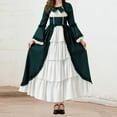 thumbnail image 2 of VOGUES Renaissance Costume Women Court-Style Princess Dress Green S Festival Outfits For Women, 2 of 5