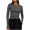 Gray-a, variant on Vivianyo HD Women's Long Sleeve Fitted Crop Top, Ruched Side Crew Neck Pullover Blouse for Women Street Outing and Daily Errands, Sizes S-2XL