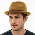 thumbnail image 6 of vlrwzc Khaki Classic Bowler Hat, Vintage Round Top Derby Hat for Party and Daily Use, 6 of 7