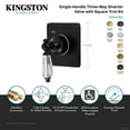 thumbnail image 4 of Kingston Brass KS3045WLL Willshire Single-Handle Three-Way Diverter Valve with Square Trim Kit in Oil Rubbed Bronze, 4 of 6