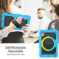 thumbnail image 4 of ELEHOLD Rugged Hybrid Case for Lenovo Tab M9 (2023) 9.0" Three-Layer Protection with Built-in Screen Protector 360° Rotating Kickstand Handstrap Adjustable Shoulder Strap Shockproof Case,Light Blue, 4 of 8