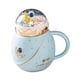 thumbnail image 3 of Taza de astronauta linda, taza novedosa para café, té, leche, taza de té divertida, café de cerámica Azul claro, 3 of 9