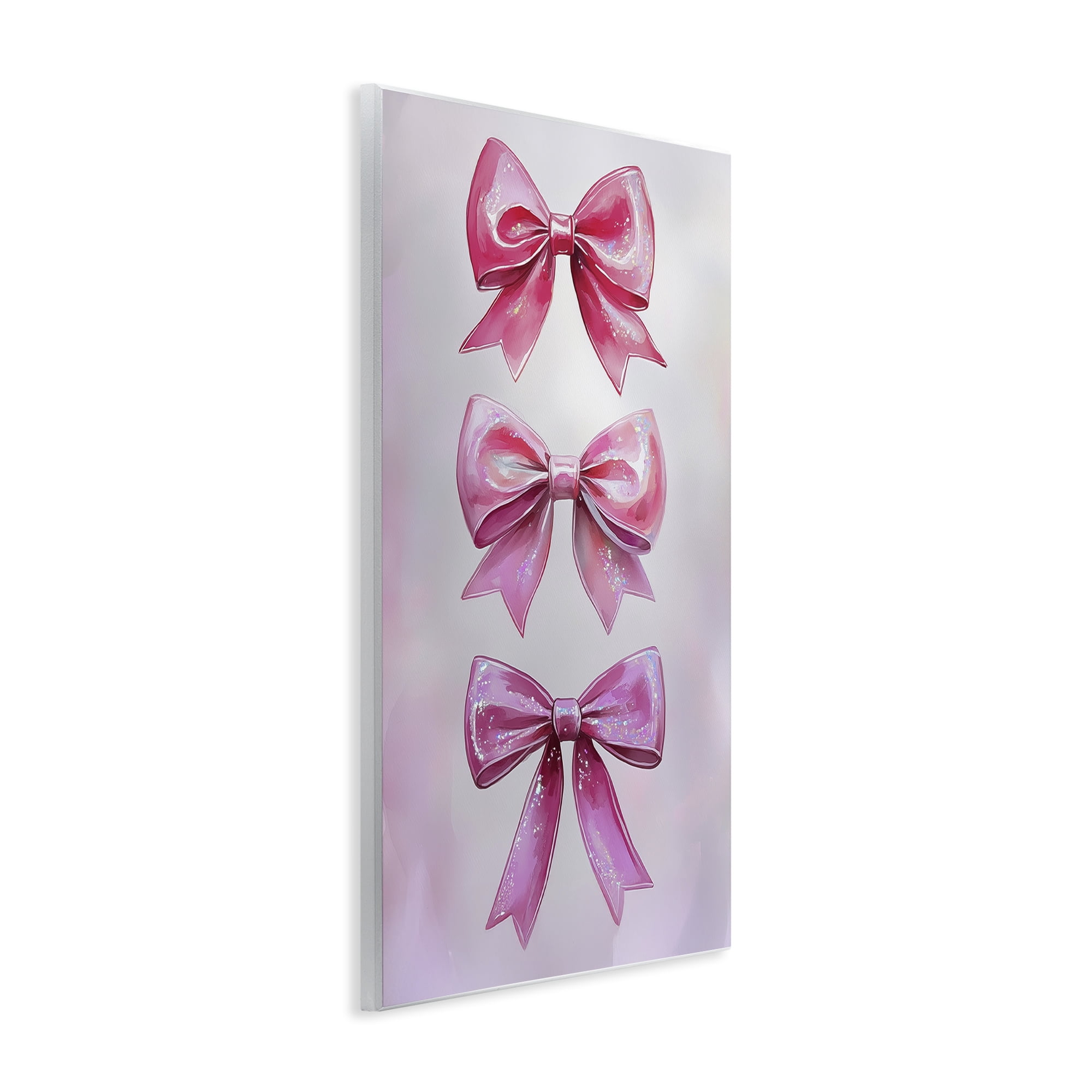 Stupell Industries Blush And Satin Ribbons Wall Plaque Art, design by Annabelle Hall