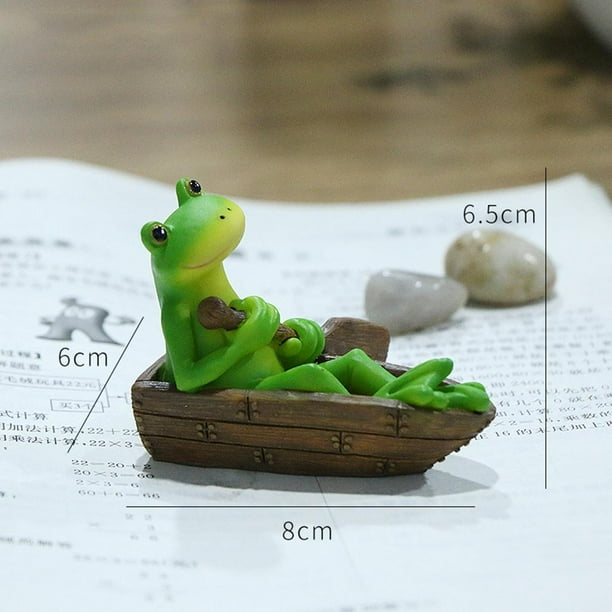 DOLITY Cute Animal Frog Home Micro Fairy Garden Gnomes Figurines