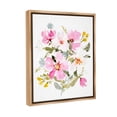 thumbnail image 4 of Stupell Industries Pink Cottage Blooms Botanical & Floral Painting Brown Floater Framed Canvas Art Print Wall Art, 17 x 21, 4 of 10