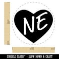 thumbnail image 2 of NE Nebraska State in Heart Self-Inking Rubber Stamp Ink Stamper - Black Ink - Medium 1 Inch, 2 of 7