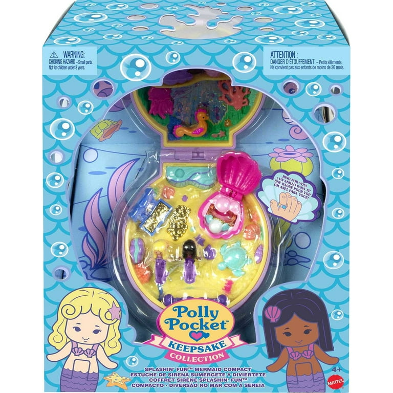 Polly Pocket Coffret Sac à Surprises Ananas avec mini-figurines Polly et  Lila, accessoires et autocollants