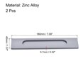 thumbnail image 2 of Unique Bargains 180x40x5.7mm Rectangle Finger Flush Pull Handle with Sticker Anodizing Grey 2 Pack, 2 of 5