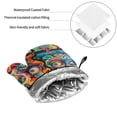 thumbnail image 6 of Cauagu Psychedelic Faces Colorful Print Oven Mitts and Pot Holders 4 pcs Set,Extra Thicken Long Kitchen Oven Glove Potholders BBQ Gloves-Oven Mitts and Pot Holders(11 Inch), 6 of 6