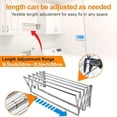 thumbnail image 2 of Wall Mounted Laundry Clothes Drying Rack Clothing Retractable Accordion Wall Hanger Collapsible Hanging Towel Holder for Laundry Bathroom(17-32inch Variable Enhanced,Adjustable Length), 2 of 6