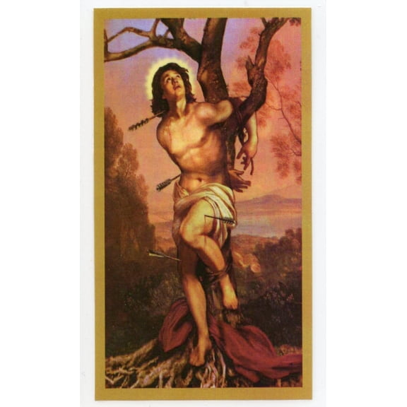 Prayer to St. Sebastian for Athletes U - Laminated holy card - Pack of 25