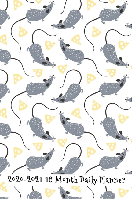 2020 - 2021 18 Month Daily Planner: Cute Gray Rats with ...