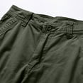 thumbnail image 5 of Men's Retro Washed 6-Inch Work Shorts, Straight-Leg Multi-Pocket Cotton Cargo Shorts with Vintage Distressed Finish ,Army Green L, 5 of 5