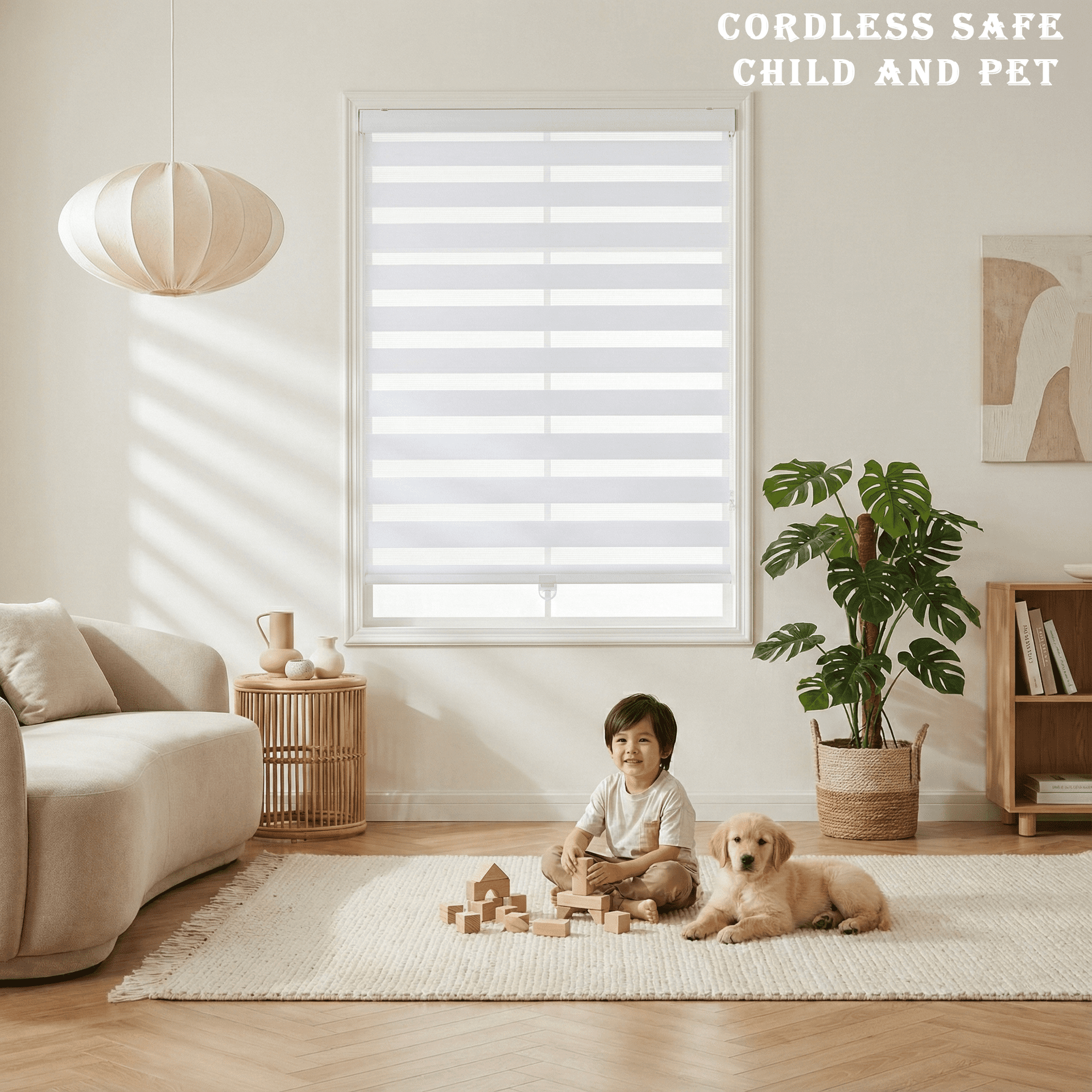 TurkishSouq Cordless Zebra Blinds For Windows-70 in