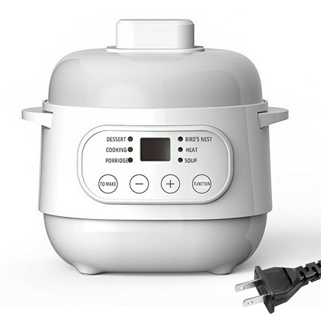 Aoresac Electric Mini Slow Cooker 1 Quart 200W Food Warmer with Ceramic Pot, 24H Timing and 360° Heating Chassis Small Programmable Foodi Cooker for 1-3 Person