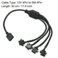 thumbnail image 2 of Uxcell ARGB Splitter 12V 4Pin to SM 4Pin Female Extension Cable Adapter Connector Addressable for PC Fan 1 to 4 Style, 2 of 5