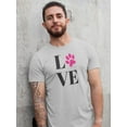 thumbnail image 2 of Love Paws T-Shirt Men -Smartprints Designs, Male 4X-Large, 2 of 4