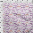 thumbnail image 3 of oneOone Cotton Poplin Twill Purple Fabric Beach Dolphin With Dot Texture Fabric For Sewing Printed Craft Fabric By The Yard 56 Inch Wide, 3 of 4