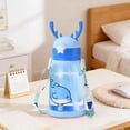 thumbnail image 4 of Botella de agua con forma de cuerno de ciervo y pajita | Taza con diseño de cuerno de ciervo para adultos y niños | Vaso térmico portátil a prueba de fugas, 4 of 6