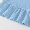 thumbnail image 6 of Kaemgyyd Toddler Baby Girls Cotton T Shirt Casual Loose Short Sleeve Flowy Top Summer Solid Ruffle Hem Basic Tees Plain Blouse, 6 of 6
