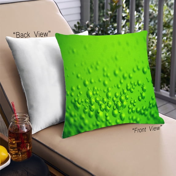 Ahgly Company Color Focus Green Outdoor Throw Pillow, 18 inch by 18 inch