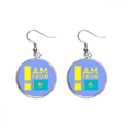 thumbnail image 1 of I Am From Kazakstan Ear Dangle Silver Drop Earring Jewelry Woman, 1 of 3