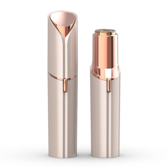 Facial Hair Remover for Women, Painless Hair Removal Device Portable Womens for Lip, Chin with USB Rechargeable, Rose Gold