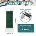thumbnail image 2 of Alambre Floral Paddle Flexible de 26 Gauge Uxcell 115 Yardas Alambre de Florista Corona para decoraciones DIY Alambre Verde 3 Rollos, 2 of 6