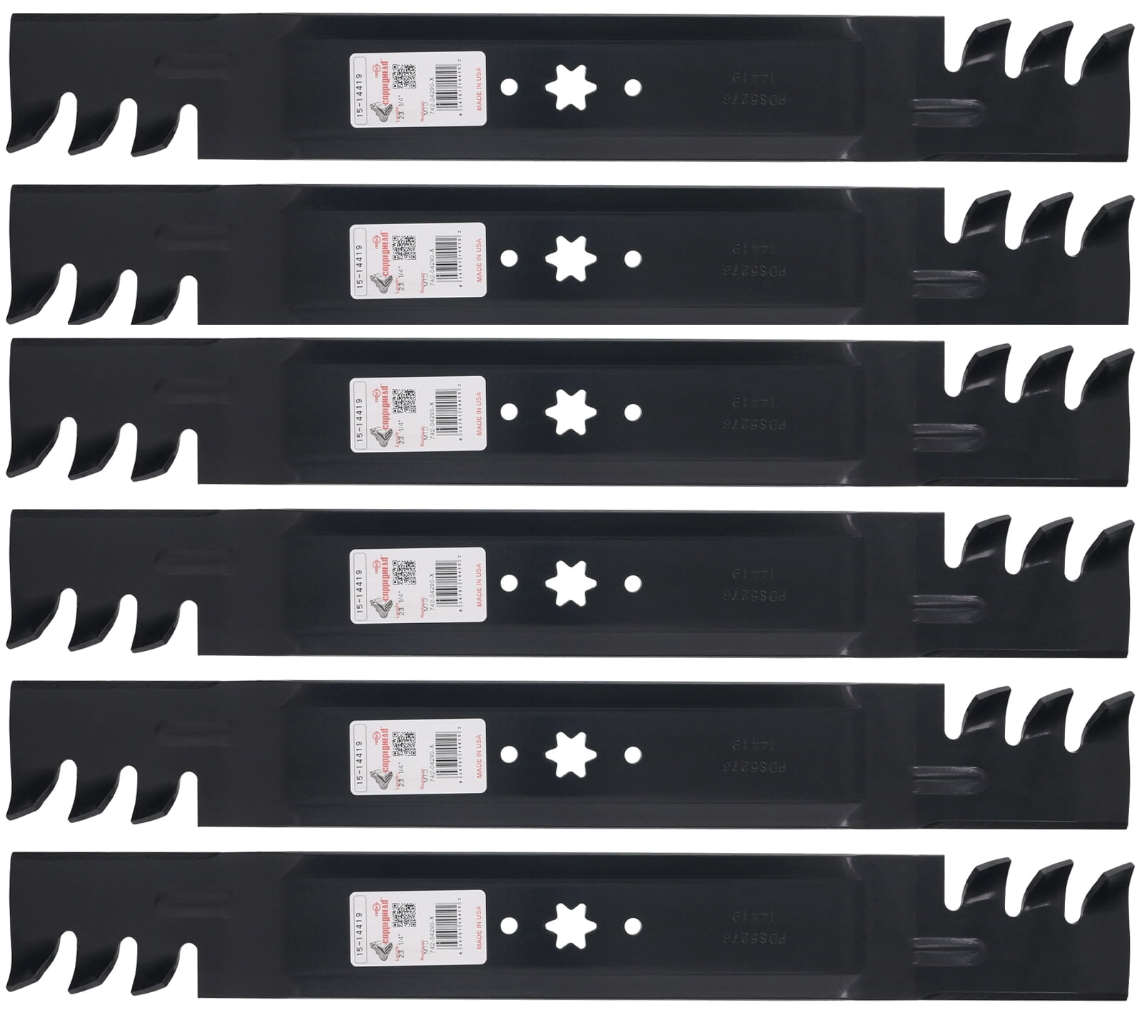 9-Pack Exmark Mower Blades - 20.5" Copperhead Blade For 60" Deck, Part 11248 13 thumbnail image