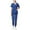 Dark Blue, variant on Xfvqtps Scrubs Set for Women V-Neck Stretch Scrub Top and Elastic Waist Jogger Pants with Multi Pockets Anti Wrinkle Soft Nursing Uniform Set Short Sleeve Working Uniform Set Dark Blue