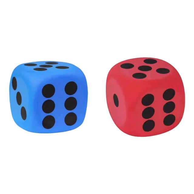 YWIYIUD 2PCS 3.15inch Soft and Practical CubeShaped Dice Educational Toys Reusable Giant Dice with Number Dots for Math Learning Party Classroom and School Supplies
