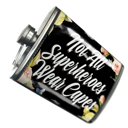 

NEONBLOND Flask Floral Border Not All Superheroes Wear Capes