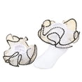 thumbnail image 6 of Girls Pearl Lace Ruffle Mid‑Calf Socks, Baby Toddler Princess Frilly Socks, Soft Cotton‑Blend Kids Dress Socks for Little Girls Party Daily Dress‑up, 6 of 6