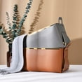 thumbnail image 4 of OUSITAID Storage Basket Eco-friendly Space-saving Faux Leather Foldable Storage Bin Supplies for Home, 4 of 6