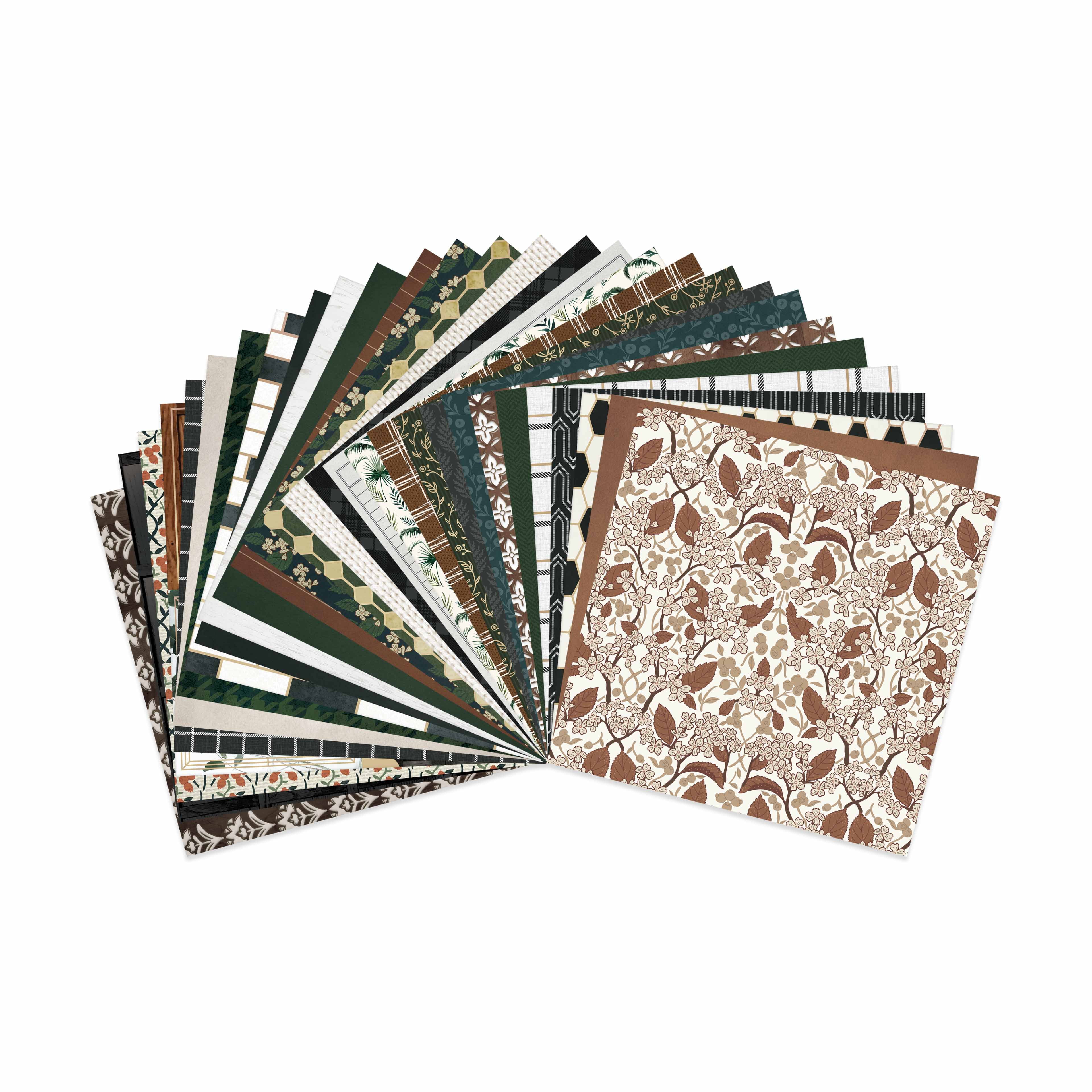 12" x 12" Preppy Park Paper Pad by Recollections - Premium Scrapbook & Crafting Paper for DIY Projects - Card Making - & Decorative Arts - 58 Sheets