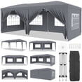 thumbnail image 2 of Ataucjin 10x20 Pop Up Canopy with 6 Sidewalls, Waterproof Canopy Outdoor Event Shelter50+ Gazebo Portable Tents for Parties Beach Camping Wedding Commercial, 2 of 9